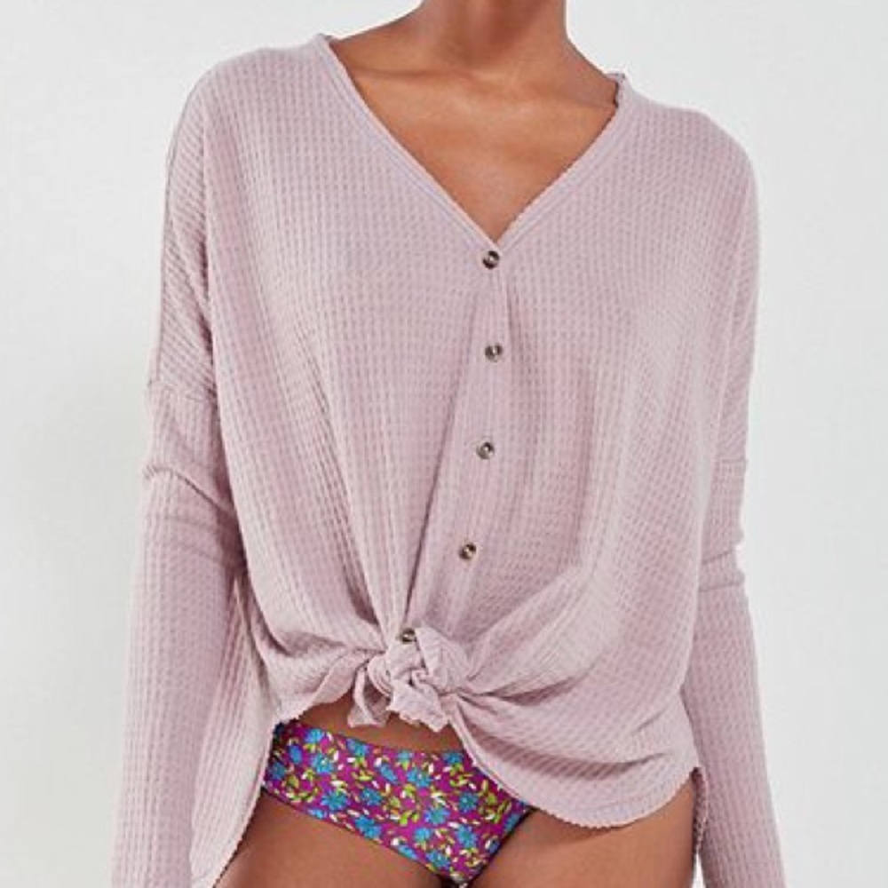 Lilac Jojo Thermal Cardigan